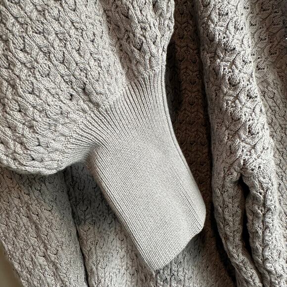 I Love Mr. Mittens Cotton Lace Polo Sweater Stone Grey XS/S - Picture 6 of 9